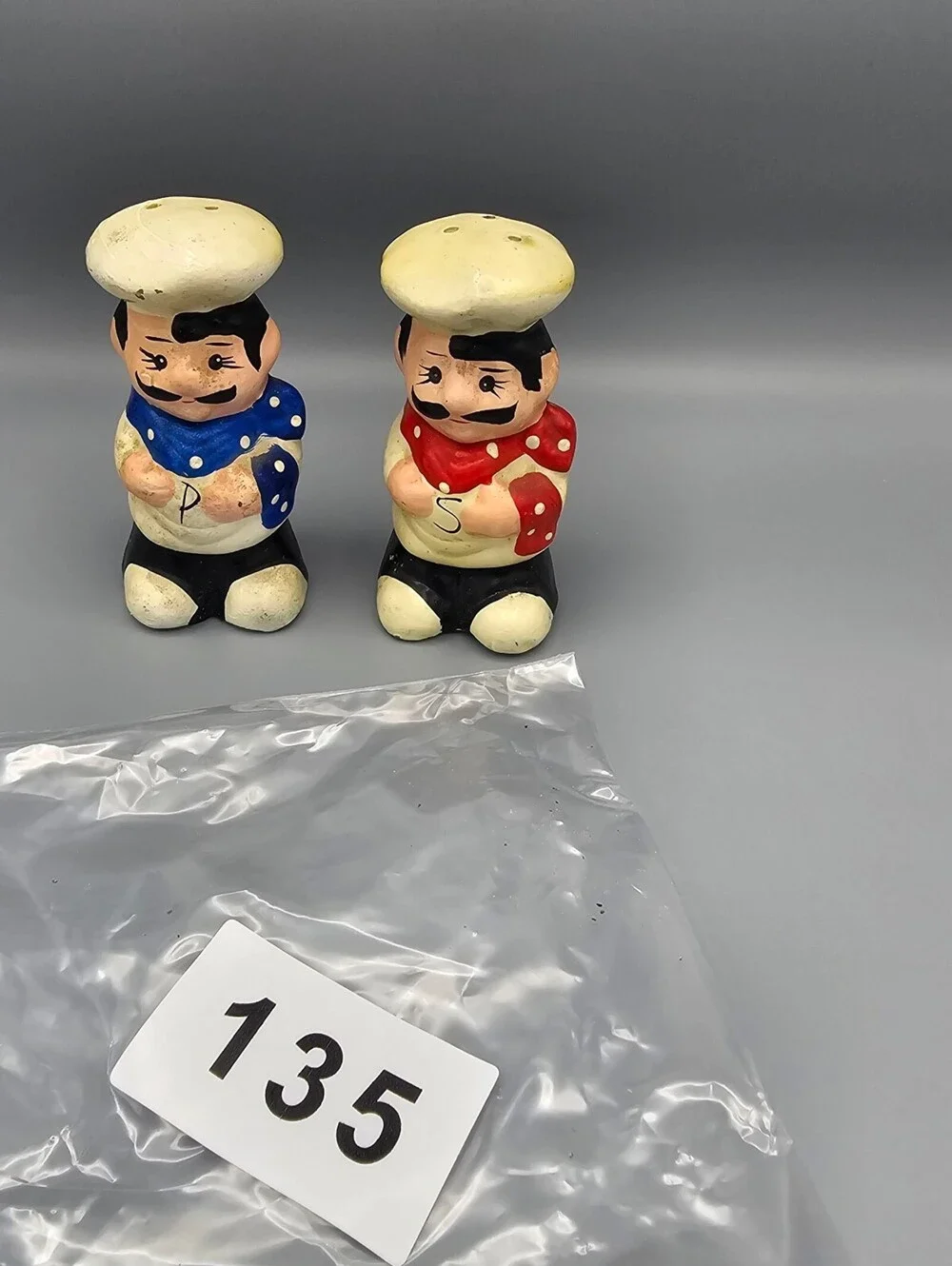 Vintage  Chef Salt and Pepper Shakers Set
